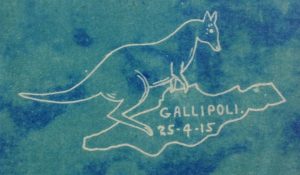 Gallipoli with kangaroo trinket designed by Edward Arthur Newlyn