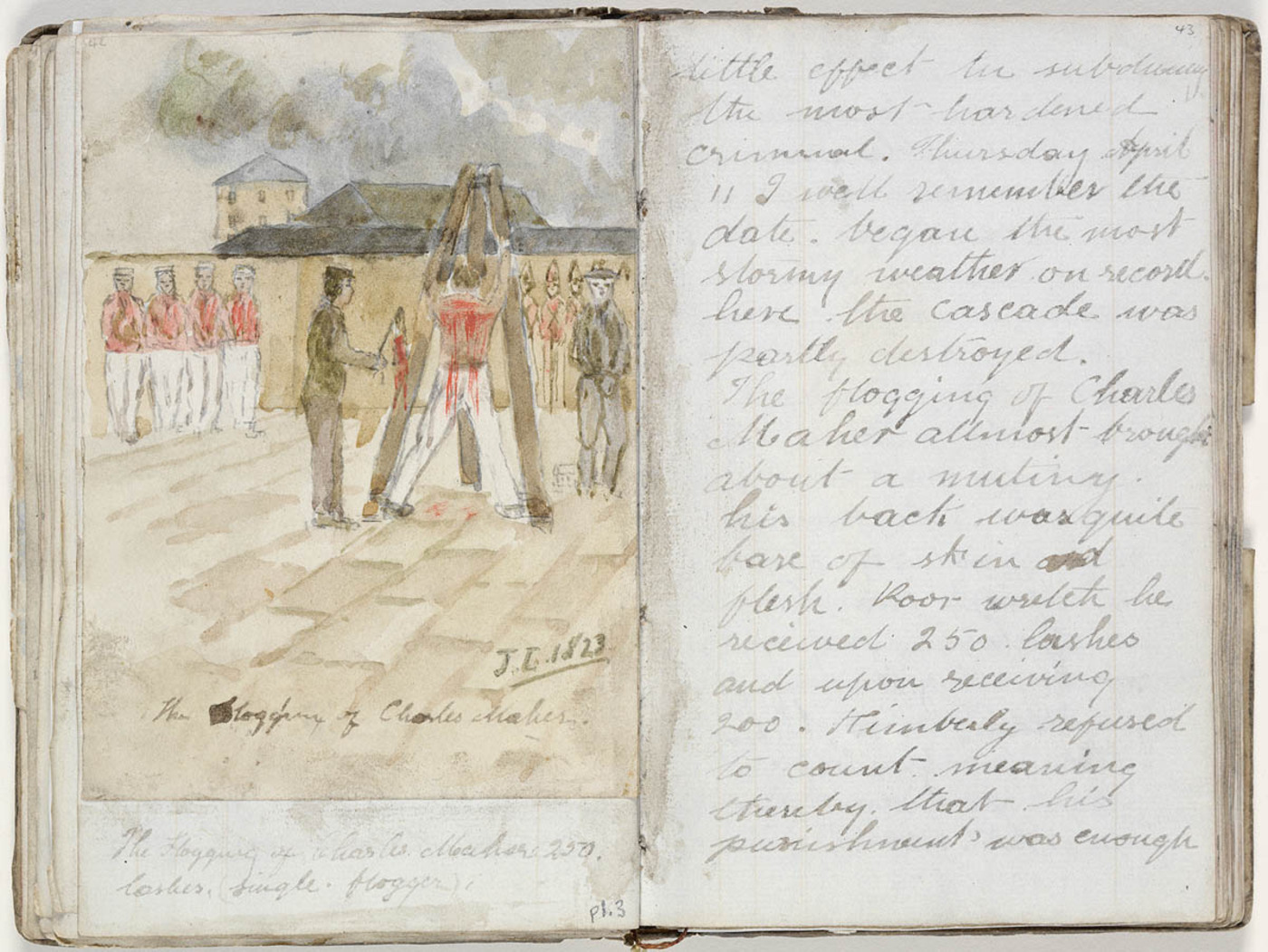 Norfolk Island flogging 1823, State Library of NSW