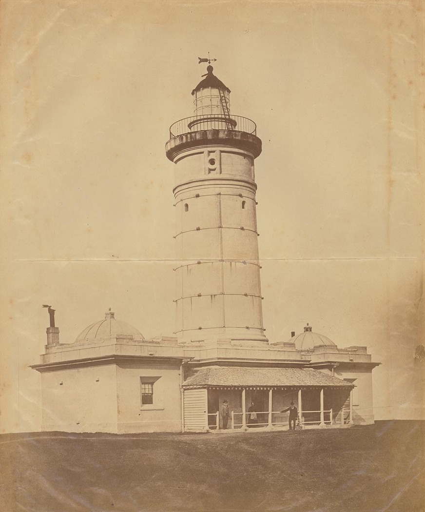 First Macquarie Lighthouse, Vaucluse 1870s, State Library of NSW