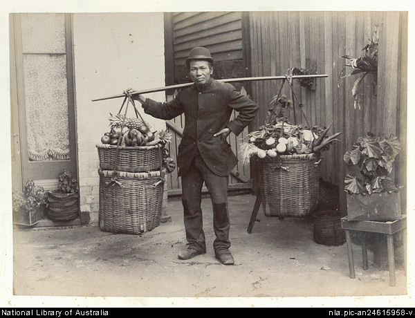 Chinese fruit and vegetable hawker