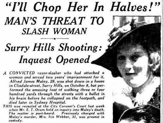 News report about the Alfred (Slim) Maley murder