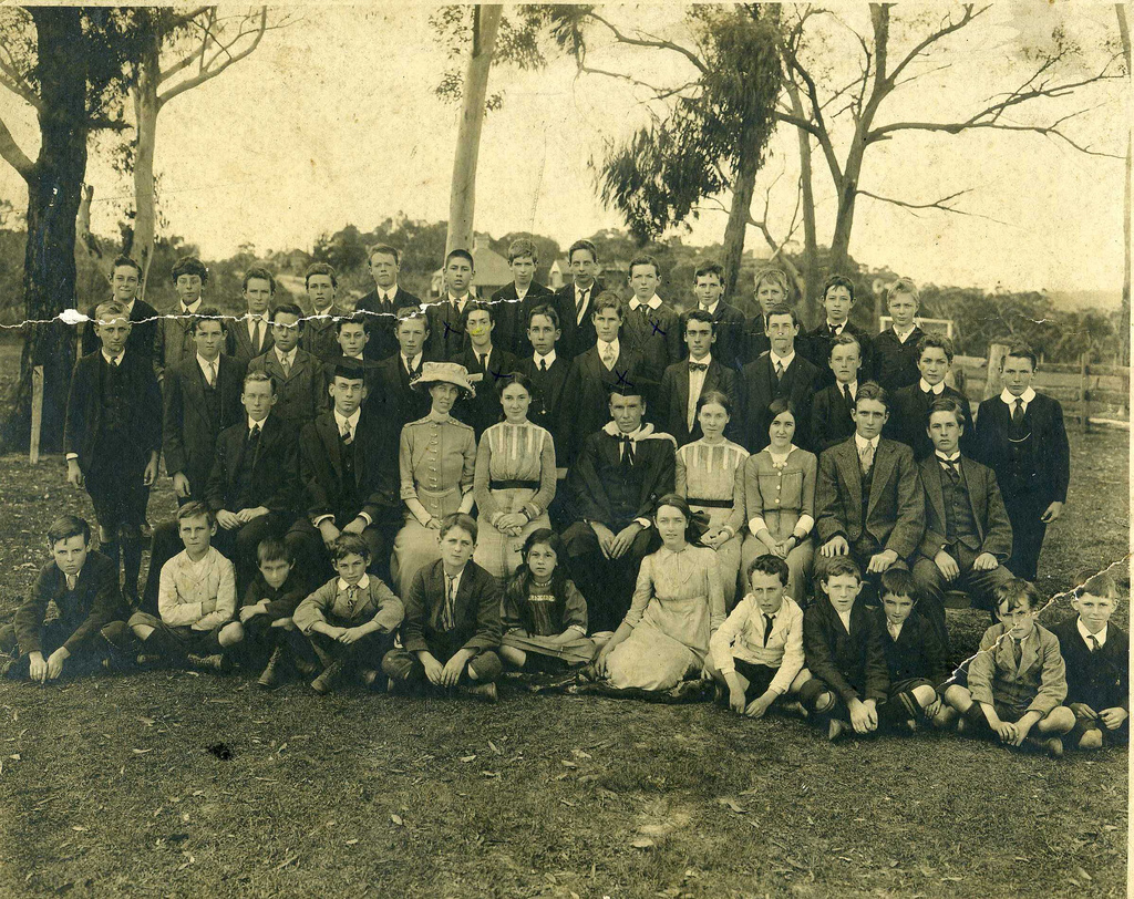 Staff and pupils of Woodford Academy
