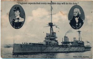 HMAS Australia postcard