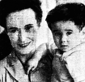 Elizabeth Kata and son